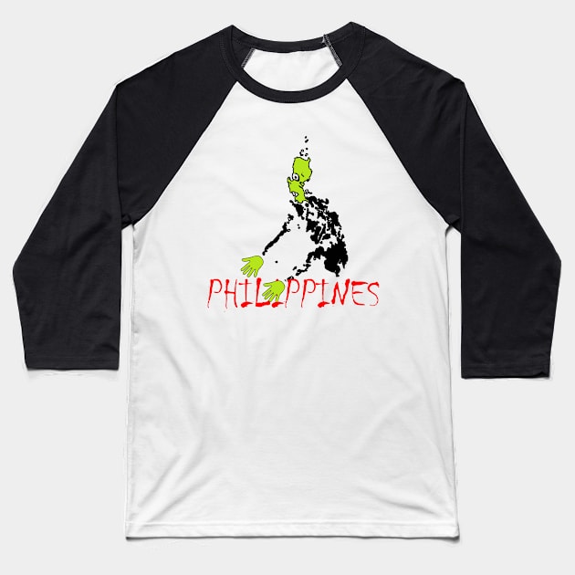 A funny map of Philippines Baseball T-Shirt by percivalrussell